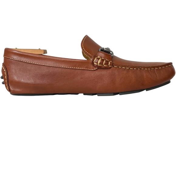 WALLIN & BROS. Leather Horsebit Loafers in Cognac Men's Size 9 M - Picture 3 of 16